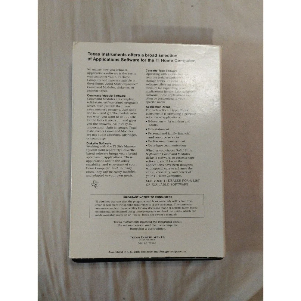 Texas Instruments TI-99/4A - Demolition Division - Complete In Box - Tested